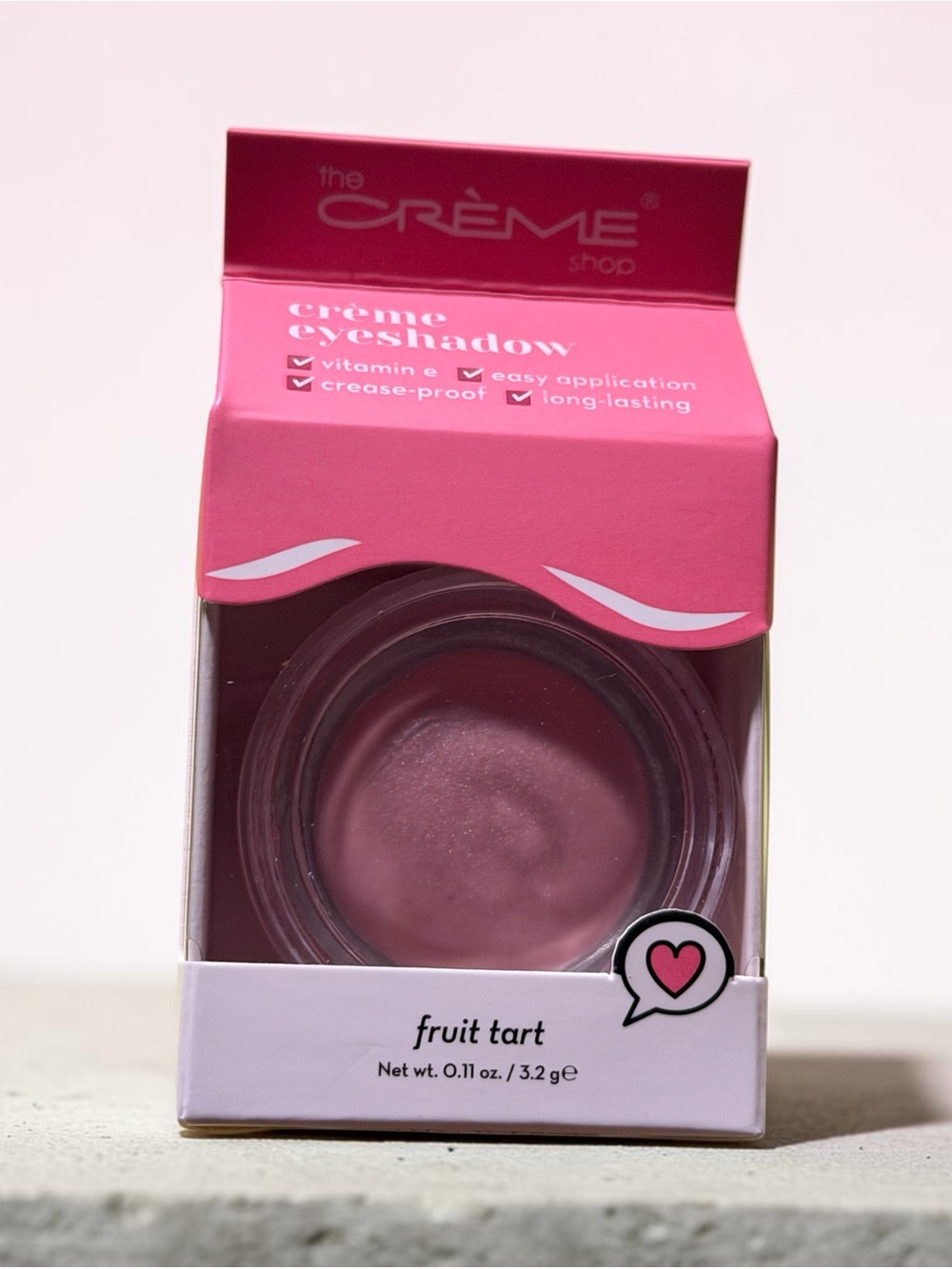 The Crème Shop Fruit Tart Creme Eyeshadow - Soft Pink